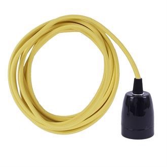 Yellow cable 3 m. w/black porcelain