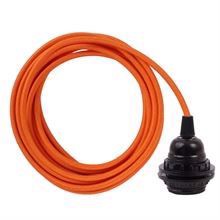 Orange cable 3 m. w/bakelite lamp holder w/2 rings E27