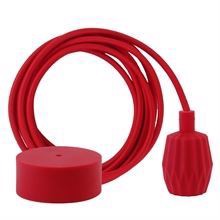 Dark red cable 3 m. w/dark red Plisse