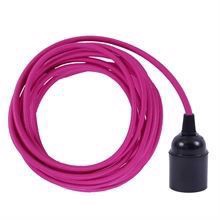 Hot pink cable 3 m. w/bakelite lamp holder