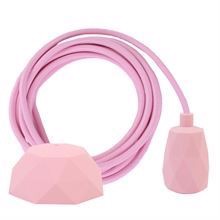 Pale pink cable 3 m. w/pale pink Facet
