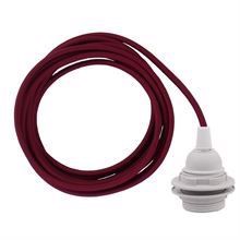 Bordeaux cable 3 m. w/plastic lamp holder w/2 rings E27