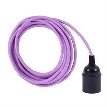 Lilac cable 3 m. w/bakelite lamp holder