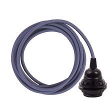 Deep purple cable 3 m. w/bakelite lamp holder w/2 rings E27