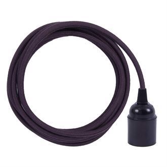 Dusty Deep purple cable 3 m. w/bakelite lamp holder