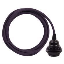 Dusty Deep purple cable 3 m. w/bakelite lamp holder w/2 rings E27