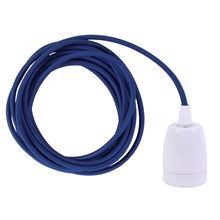 Dark blue cable 3 m. w/white porcelain