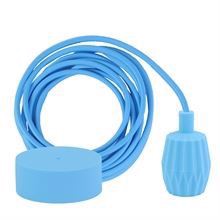 Clear blue cable 3 m. w/pale blue Plisse
