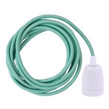 Dusty Pale turquoise cable 3 m. w/white porcelain