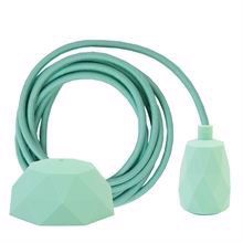 Dusty Pale turquoise cable 3 m. w/pale turquoise Facet