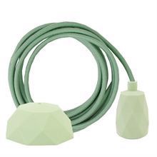 Dusty Apple green cable 3 m. w/pale green Facet