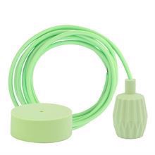 Spring green cable 3 m. w/pale green Plisse