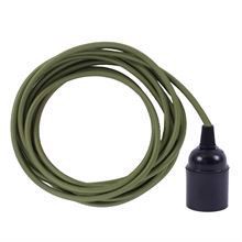 Army green cable 3 m. w/bakelite lamp holder
