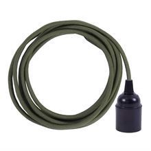 Dusty Army green cable 3 m. w/bakelite lamp holder