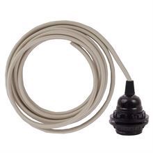 Khaki cable 3 m. w/bakelite lamp holder w/2 rings E27