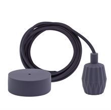 Dark grey cable 3 m. w/dark grey Plisse