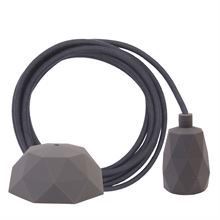 Dusty Dark grey cable 3 m. w/dark grey Facet