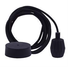 Black cable 3 m. w/black Plisse