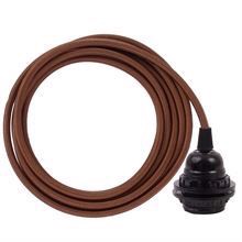 Dark copper cable 3 m. w/bakelite lamp holder w/2 rings E27