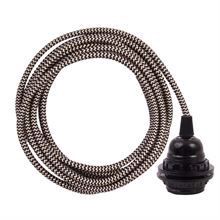 Gold Snake cable 3 m. w/bakelite lamp holder w/2 rings E27