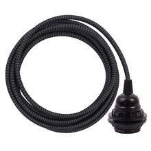 Grey Snake cable 3 m. w/bakelite lamp holder w/2 rings E27