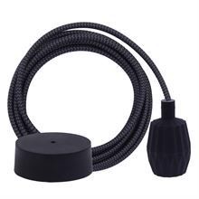 Grey Snake cable 3 m. w/black Plisse