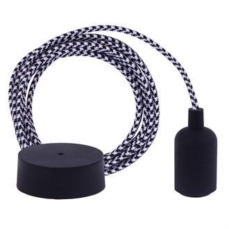 Black Pepita cable 3 m. w/black New
