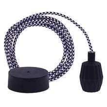 Black Pepita cable 3 m. w/black Plisse