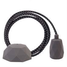 Grey Pepita cable 3 m. w/dark grey Facet
