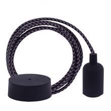 Grey Pepita cable 3 m. w/black New