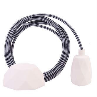 Black Stripe cable 3 m. w/white Facet