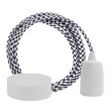 White Pepita cable 3 m. w/white Copenhagen