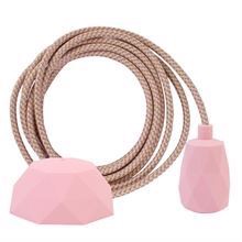 Pastel Mix cable 3 m. w/pale pink Facet