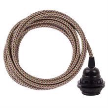 Rainbow Mix cable 3 m. w/bakelite lamp holder w/2 rings E27