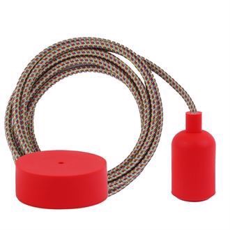 Rainbow Mix cable 3 m. w/red New