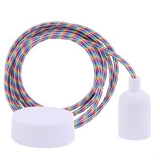 White Rainbow cable 3 m. w/white New