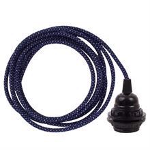 Denim Mix cable 3 m. w/bakelite lamp holder w/2 rings E27