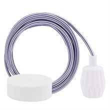 Grey Stripe cable 3 m. w/white Plisse