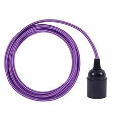 Purple Stripe cable 3 m. w/bakelite lamp holder