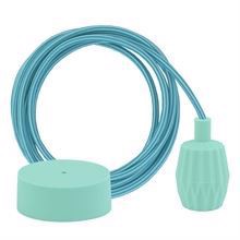 Turquoise Stripe cable 3 m. w/turquoise Plisse