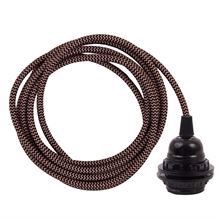 Copper Snake cable 3 m. w/bakelite lamp holder w/2 rings E27