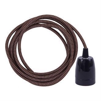 Copper Snake cable 3 m. w/black porcelain