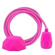 Dusty Hot pink cable 3 m. w/hot pink Facet