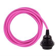 Dusty Hot pink cable 3 m. w/bakelite lamp holder w/2 rings E27