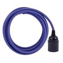 Dusty Dark blue cable 3 m. w/bakelite lamp holder