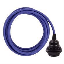 Dusty Dark blue cable 3 m. w/bakelite lamp holder w/2 rings E27