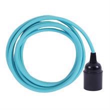 Dusty Clear blue cable 3 m. w/bakelite lamp holder