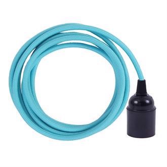 Dusty Clear blue cable 3 m. w/bakelite lamp holder