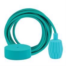 Dusty Turquoise cable 3 m. w/turquoise Plisse