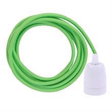 Dusty Lime green cable 3 m. w/white porcelain